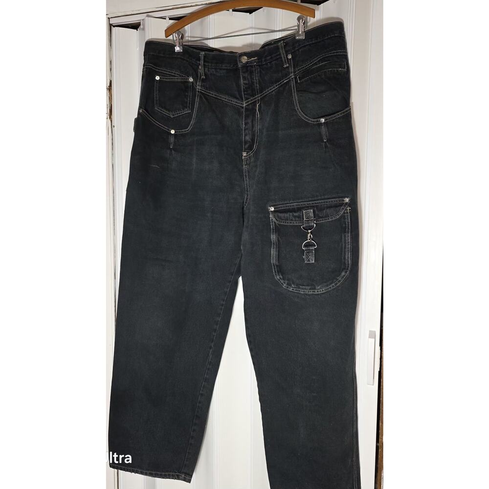 Paco Sports International Mens Jeans Size 46 Y2K Metal Fasterners On Pockets